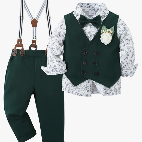 Forest green suit, infant/toddler - Picture 1 of 7